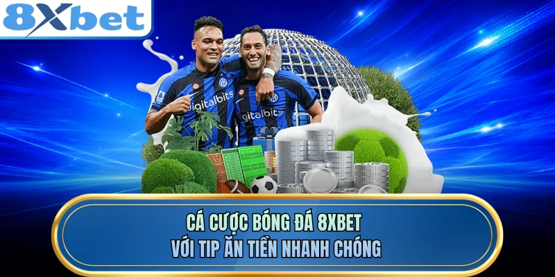 Cá cược bóng đá 8XBET với tip ăn tiền nhanh chóng